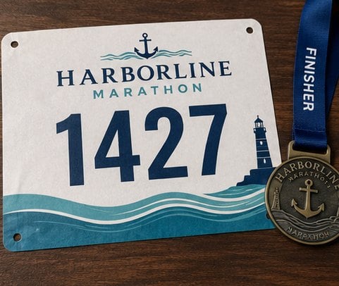Customized race bibs for marathons and half marathons