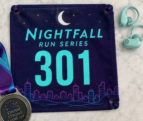 Reusable Fabric Race Bib with custom branding