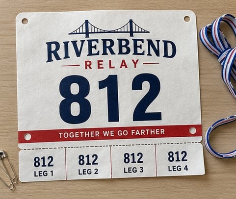 Standard Tear-Tab Race Bib with custom branding