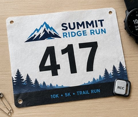 Timing-Chip Compatible Bib with custom branding