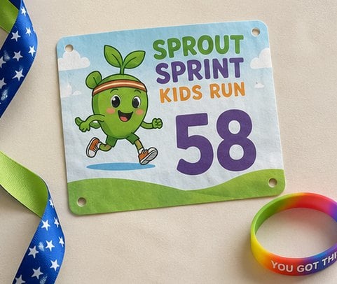 Youth Race Bib with custom branding